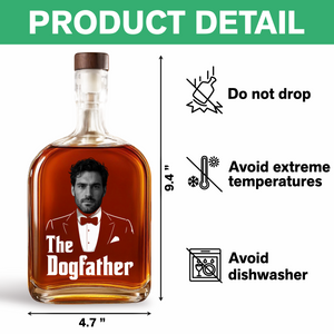 Custom The Dogfather Photo Whiskey Bottle Gift For Dod Dad TH10 896729