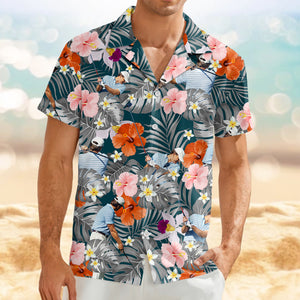 Custom Photo Funny Golfer Face Hawaii Shirt - Personalized Gift for Golfer LM32 897491