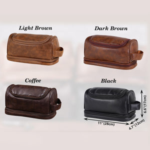 Custom Name Personalized Golf Engraved Men's Leather Toiletry Bag Gift for Golfer HA75 898588
