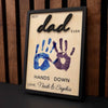 Personalized Hands Down Best Dad Ever 2-Layered Wooden Plaque - Father's Day Gift HO82 902554
