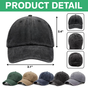 Protected By Human Dog Photo Ver 2 - Personalized Washed Denim Baseball Cap LM32 893953