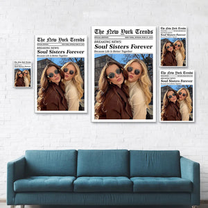Custom Best Friends Photo Gift - Personalized Newspaper Photo Poster CH07 896478