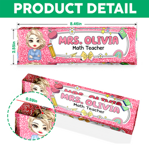 Personalized Teacher Acrylic Desk Name Plate Back To School Gift For Teacher CH07 896214