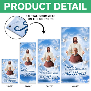 Custom Photo God Has You in His Arms Memorial Grave Blanket HA75 892788