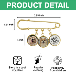 Custom Photo Home Is Where The Paws Are Boutonniere Lapel Pin TH10 896031