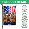 Custom Dog Clipart America Welcome To Our Home Garden Flag TH10 898703