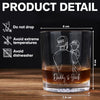 Custom Photo Daddy & Kids Portrait Rock Glass- Personalized Father’s Day Gift LM32 899999