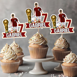 Custom Photo Sport King Decoration Cupcake Toppers LM32 893343
