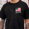 America Est. 1776 Land Of The Free Because Of The Brave Front & Back Dark Shirt LM32 669239
