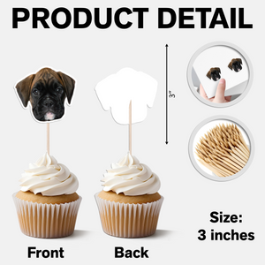 Custom Photo Funny Dog Funny Personalized Decoration Cupcake Toppers HA75 891986