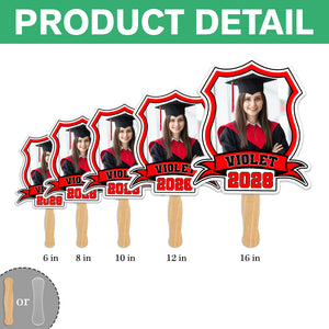 Custom Photo Class of 2025 face Fans Graduation Party Decor Gift CH07 895336