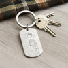 Custom Photo Sketch Metal Keychain - Father's Day Gift For Dad LM32 669125