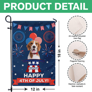 Custom Dog Photo Happy 4th Of July Garden Flag Independence Day Gift CH07 896048