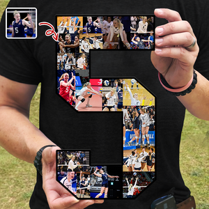 The Photo Collage And Wood Frame For Seniors And Birthdays For Volleyball Lover TH10 896519