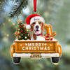 Custom Dog Photo Merry Woofmas Acrylic Ornament - Personalized Christmas Gift for Dog Lovers CH07 180496