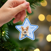 Custom Dog Photo Star Flower Shape Acrylic Ornament, Personalized Pet Keepsake CH07 180400