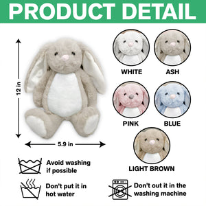 Custom Photo And Name For Your Kid Bunny Plush TH10 892489