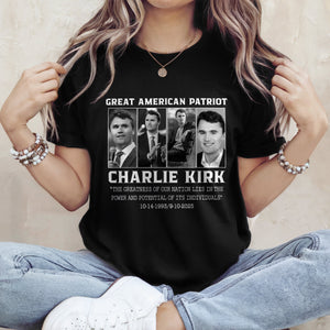 Prayers Up for Charlie Kirk Great America Patriot Memorial Dark Shirt HO82 65740