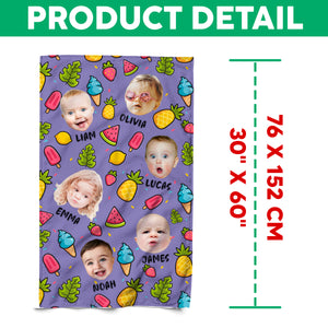 Custom Cute Photo Fruit Tropical Beach Towel Summer Party Gift CH07 895828