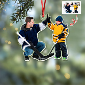Frozen Bonds - Personalized Acrylic Ornament Gift For Ice Hockey Lovers HO82 900170
