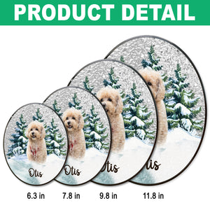 Custom Photo Dog Stained Glass Suncatcher For Christmas HA75 897056