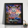 Celebrate 100 Years of Road Route 66 and America 250th Anniversary Custom Car Photo Picture Frame HA75 920314
