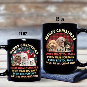 Custom Christmas Dog Photo Every Snack You Make Black Mug For Dog Lovers CH07 899940