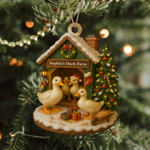 Custom Name Duck Farm Wood Ornament – Personalized Christmas Gifts for Women & Men LM32 895615