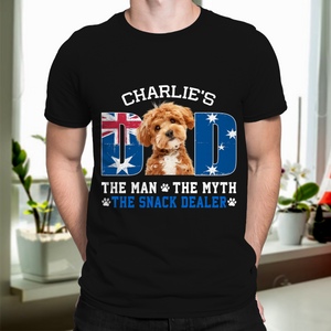 Custom Photo Dog - Dog's Dad The Man The Myth The Dealer Australia Flag Dad Shirt HA75 892880