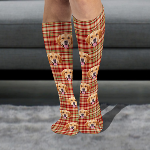 Custom Dog Photo Fluffy Socks Gift for Dog Lovers CH07 896274