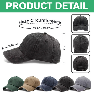 Papa The Man The Myth - Personalized Washed Denim Baseball Cap CH07 896016