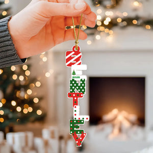 Personalized Name Letter Christmas Acrylic Ornament Family Gift HA75 897998