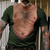 Personalized Funny Hairy Chest Illusion 3D Shirt - Novelty Gift for Men CH07 180124