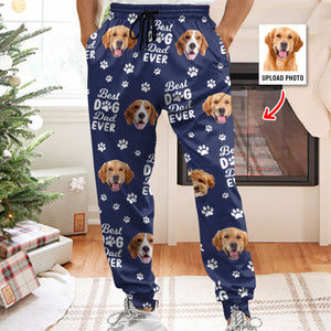 Custom Photo Best Dog Dad Dog Mom Paw Paw - Personalized Sweatpants Gift For Pet Lovers HO82 894380
