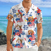 Custom Dog Cat Photo Personalized Patriotic Tropical Hawaiian Shirt 4th Of July Gift CH07 895688