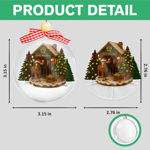 Custom Name Horse Farm 3D Ball Ornament – Christmas Gifts For Farmhouse LM32 897117