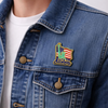 Personalized American Flag 250th Anniversary 1776–2026 Stainless Steel Metal Pin - USA Patriotic Gift LM32 899515