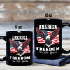 250 Years of Freedom America Patriotic Eagle Flag Black Mug HA75 897336