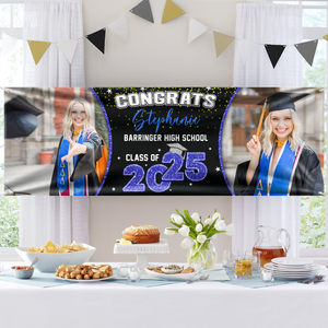 Custom Photo Class of 2025 Personalized Banner Graduation Day Gift CH07 895316