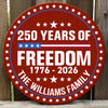 250 Years Of Freedom Custom Family Name Personalized Door Sign TH10 898739