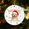 Custom Dog Photo Merry Woofmas Ceramic Ornament - Gift For Christmas, Dog Lovers Gift HO82 903314
