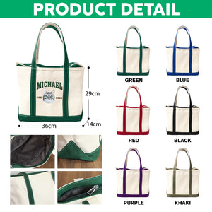 Custom Pet Face and Pet Name Embroidered Monogram Beach Bag HO82 894242