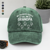 My Favorite People Call Me Papa Kid Stick Figures - Personalized Vintage Washed Denim Cap HO82 900418