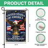 Personalized United States of America 250th Anniversary 1776–2026 Eagle & Liberty Bell Garden Flag LM32 669267