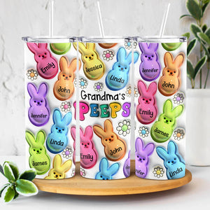 Easter Bunny Vibrant 3D Inflated Skinny Tumbler Personalized Gift For Mother's Day HO82 893562
