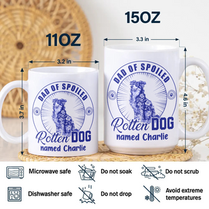 Personalized Spoiled Rotten Dog Toile De Jouy White Mug LM32 895079