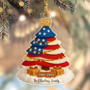 Custom Family Name Acrylic Ornament 250 Years of The United States TH10 896555