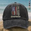 Custom Name USA 250 Washed Denim Baseball Cap TH10 896553