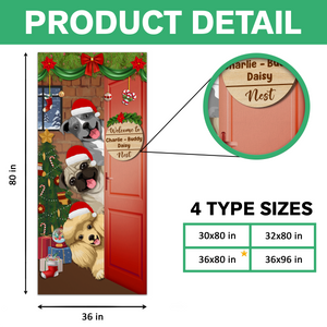 Custom Santa Photo Welcome To Our House Decoration Door Cover LM32 895675