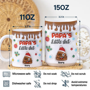 Grandma's Little Shit Personalized 3D Inflated Effect Mug Funny Christmas Gift CH07 896334